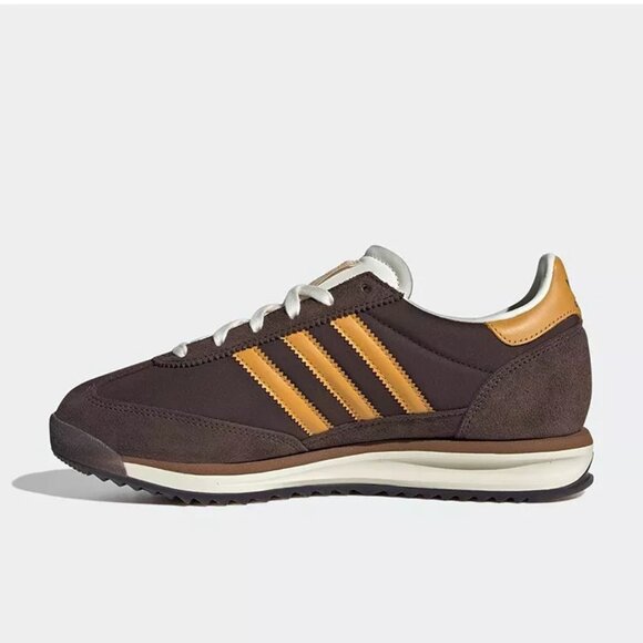 Adidas Originals SL 72 RS - Size Mens Casual Shoes Brown Yellow White JI2490 NEW - Picture 2 of 8